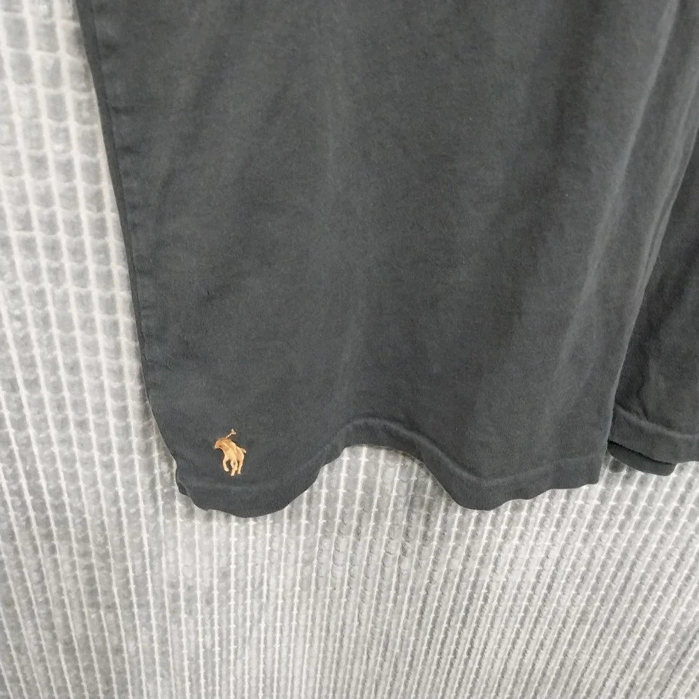 Polo Ralph Lauren Mens T-Shirt Graphic Spellout Pony Logo 2XLT Black Cotton